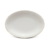 Dĩa oval sứ Minh Long - Mẫu Đơn IFP - Chỉ Vàng