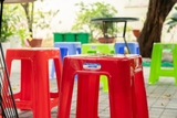 Combo 10 Ghế Cao nhựa Duy Tân Con Gấu No.1566