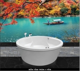 Bồn tắm Oval Euroca EUT-1400 dài 1m4 chân đế đặt sàn xây