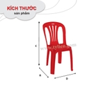 Ghế dựa cao 4 sọc nhựa Tý Liên No.0714