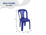 Ghế dựa cao 5 sọc nhựa Tý Liên No.0715