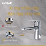 Vòi lavabo chậu rửa mặt Caesar B550CU nóng lạnh kèm nút xả nhấn