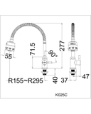 Vòi chậu rửa chén Caesar K025C nước lạnh