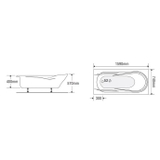 Bồn tắm dài Euroca EU1-1675 dài 1m6 xây