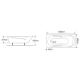 Bồn tắm dài Euroca EU1-1770 dài 1m7