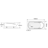 Bồn tắm dài Euroca EU1-1780 dài 1m7