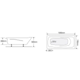 Bồn tắm dài Euroca EU2-1675 dài 1m6 xây