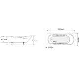 Bồn tắm dài Euroca EU2-1780 dài 1m7