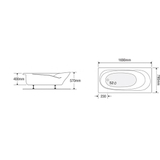 Bồn tắm dài Euroca EU3-1780 dài 1m7