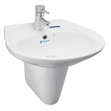Lavabo chậu rửa mặt Thiên Thanh LT04 treo tường chân ngắn PT04