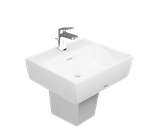 Lavabo chậu rửa mặt TOTO LHT328C#XW treo tường chân ngắn