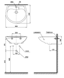 Lavabo chậu rửa mặt TOTO LT300C#W treo tường