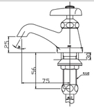 Vòi lavabo chậu rửa mặt INAX LF-1 nước lạnh (LF1)