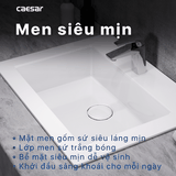 Lavabo chậu rửa mặt Caesar LF5017 bán âm dương vành