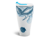 Ly sứ dưỡng sinh sứ Minh Long 0.48 L (K1) + nắp ống hút - Biển xanh
