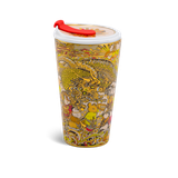 Ly sứ dưỡng sinh sứ Minh Long 0.48 L (K1) + nắp ống hút - Dưỡng Sinh - Lễ Hội Chuột vàng