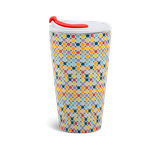 Ly sứ dưỡng sinh sứ Minh Long 0.48 L (K1) + nắp ống hút - Mosaic (LTD)