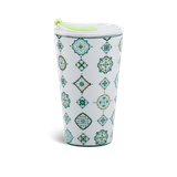 Ly sứ dưỡng sinh sứ Minh Long 0.48 L (K1) + nắp ống hút - Vintage (LTN)