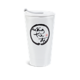 Ly sứ Minh Long sứ dưỡng sinh 0.48 L + nắp ống hút (K1) - Uống trà đi