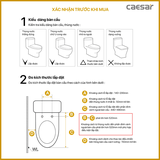 Bồn cầu 1 khối Caesar CD1374 nắp rửa cơ TAF060
