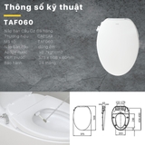 Nắp Bồn Cầu Rửa Cơ Caesar TAF060 Đa Năng