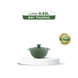 Nồi dưỡng sinh sứ Minh Long Healthycook Luna (Nồi cạn) 0.55 L + nắp