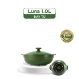 Nồi dưỡng sinh sứ Minh Long Healthycook Luna (Nồi cạn) 1.0 L + nắp (CK) (bếp từ)