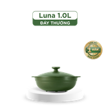 Nồi dưỡng sinh sứ Minh Long Healthycook Luna (Nồi cạn) 1.0 L + nắp (CK)