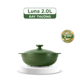 Nồi dưỡng sinh sứ Minh Long Healthycook Luna (Nồi cạn) 2.0 L + nắp (CK)