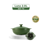 Nồi dưỡng sinh sứ Minh Long Healthycook Luna (Nồi cạn) 2.0 L + nắp (CK) (bếp từ)