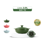 Nồi dưỡng sinh sứ Minh Long Healthycook Luna (Nồi cạn) 2.0 L + nắp (CK) (bếp từ)