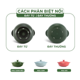 Nồi dưỡng sinh sứ Minh Long Healthycook Luna (Nồi cạn) 2.0 L + nắp (CK)