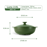 Nồi dưỡng sinh sứ Minh Long Healthycook Luna (Nồi cạn) 2.0 L + nắp (CK) (bếp từ)
