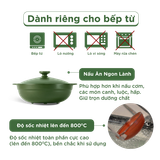 Nồi dưỡng sinh sứ Minh Long Healthycook Luna (Nồi cạn) 2.0 L + nắp (CK)
