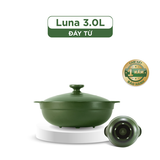 Nồi dưỡng sinh sứ Minh Long Healthycook Luna (Nồi cạn) 3.0 L + nắp (CK) (bếp từ)