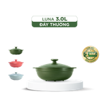 Nồi dưỡng sinh sứ Minh Long Healthycook Luna (Nồi cạn) 3.0 L + nắp (CK)
