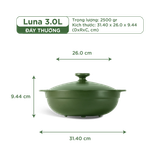 Nồi dưỡng sinh sứ Minh Long Healthycook Luna (Nồi cạn) 3.0 L + nắp (CK)
