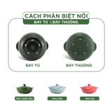 Nồi dưỡng sinh sứ Minh Long Healthycook Luna (Nồi cạn) 3.0 L + nắp (CK)