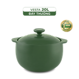 Nồi dưỡng sinh sứ Minh Long Healthycook Vesta (Nồi tròn cao) 20 L + nắp