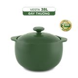 Nồi dưỡng sinh sứ Minh Long Healthycook Vesta (Nồi tròn cao) 38 L + nắp