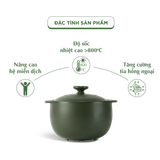Nồi dưỡng sinh sứ Minh Long Healthycook Vesta (Nồi tròn cao) 5.5 L + nắp (CK)