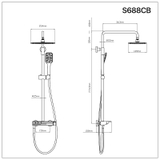 Cây sen tắm Caesar S688CB nóng lạnh