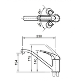[Bỏ mẫu] Vòi chậu rửa chén INAX SFV-212S nóng lạnh (SFV212S)