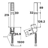 Tay Sen American Standard WF-S508 Duo Stix Đen Dây Sen 1.5m