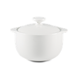 Thố cá nhân tròn cao sứ Minh Long Vesta 0.35 L + nắp - Misc Assortment Trắng