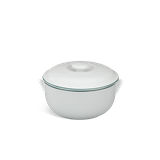 Thố + nắp sứ Minh Long - Jasmine - Chỉ Xanh Lá