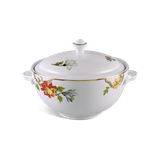 Thố sứ Minh Long 18 cm + nắp - Camellia - Cát Tường