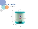 Thùng Rác Oval Kiểu Nhỏ nhựa Tý Liên No.1309K