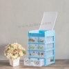 Tủ Nhựa Mini L Trắng Trong 5 Ngăn nhựa Tý Liên No.0725
