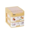 Tủ Nhựa Mini S Trắng Sữa 3 Ngăn nhựa Tý Liên No.0723
